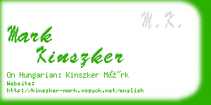 mark kinszker business card